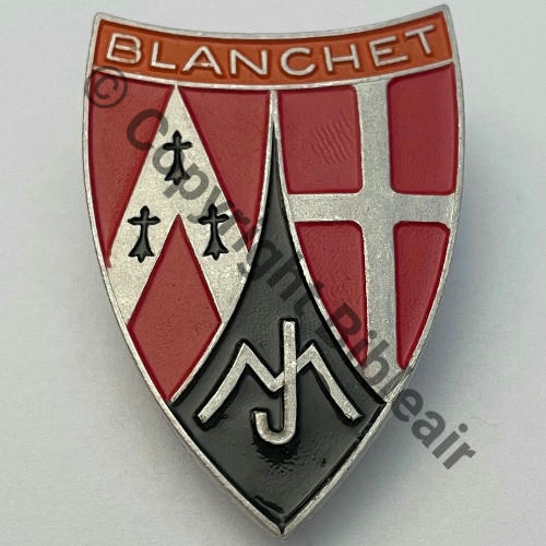 Grpt SAVOIE  Eqp BLANCHET (SLT) VIVIERS  A.AUGIS LYON ST.BARTH 2Lign 2Griffes Dos grenu Alu peint 1943 non porte Src.historiacollection2a PV480Eur 